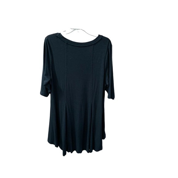 Soft Surroundings Womens Size Large L Black Dress Fit Flare 1/2 Sleeve Viscose K - Picture 4 of 4